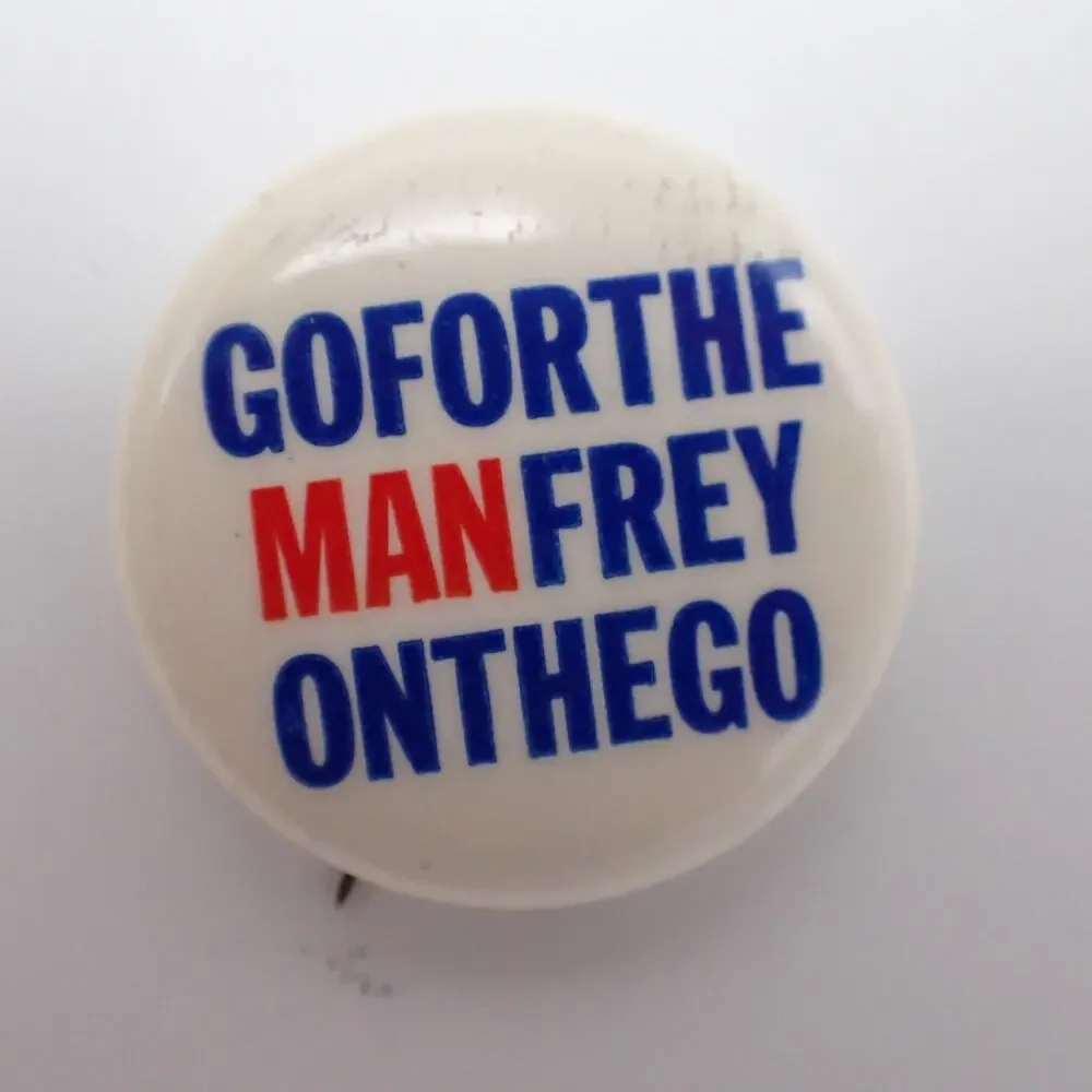 Vintage PA VFW Manfrey Campaign Pinback Buttons Pair Bastian Bros